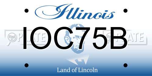 IOC75B Illinois License Plate