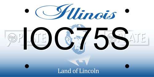 IOC75S Illinois License Plate