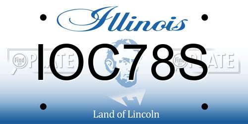 IOC78S Illinois License Plate