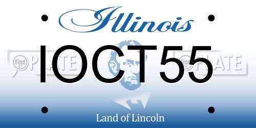 IOCT55 Illinois License Plate