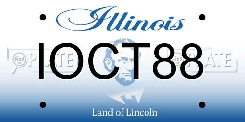 IOCT88 Illinois License Plate