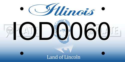 IOD0060 Illinois License Plate