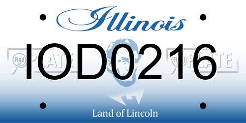 IOD0216 Illinois License Plate