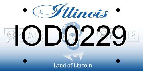 IOD0229 Illinois License Plate