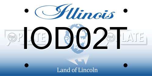 IOD02T Illinois License Plate