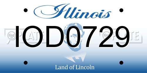 IOD0729 Illinois License Plate