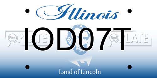 IOD07T Illinois License Plate