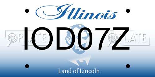 IOD07Z Illinois License Plate