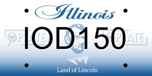 IOD150 Illinois License Plate
