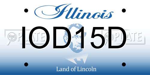 IOD15D Illinois License Plate
