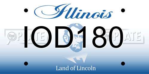 IOD180 Illinois License Plate