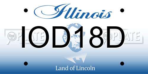 IOD18D Illinois License Plate