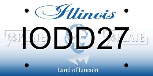 IODD27 Illinois License Plate