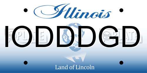 IODDDGD Illinois License Plate
