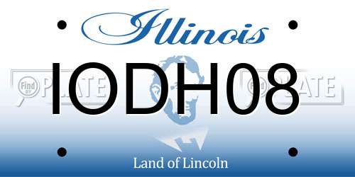 IODH08 Illinois License Plate