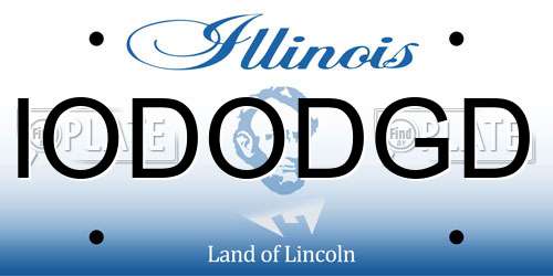 IODODGD Illinois License Plate
