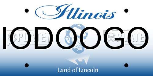 IODOOGO Illinois License Plate
