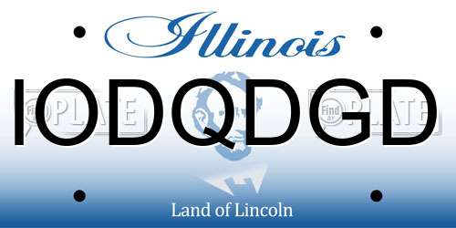 IODQDGD Illinois License Plate