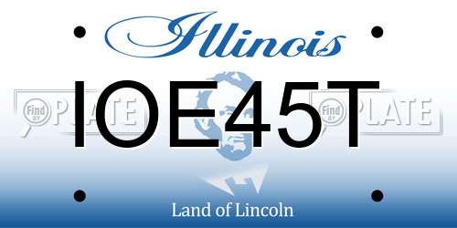 IOE45T Illinois License Plate