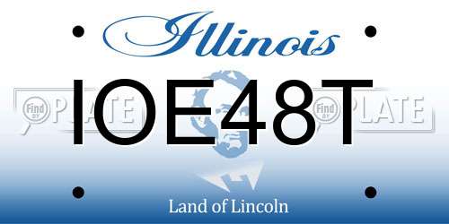 IOE48T Illinois License Plate