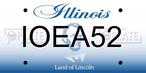 IOEA52 Illinois License Plate