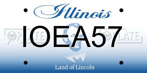 IOEA57 Illinois License Plate