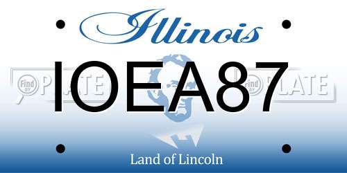 IOEA87 Illinois License Plate