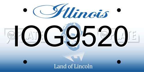 IOG9520 Illinois License Plate