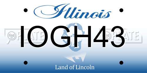 IOGH43 Illinois License Plate