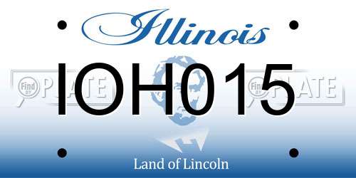 IOH015 Illinois License Plate