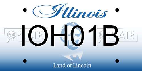 IOH01B Illinois License Plate