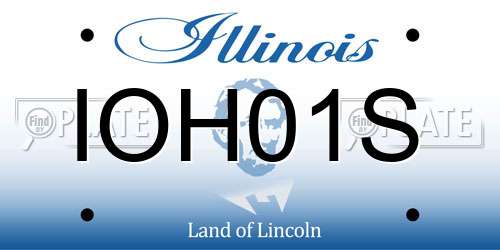 IOH01S Illinois License Plate