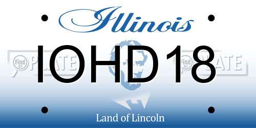 IOHD18 Illinois License Plate