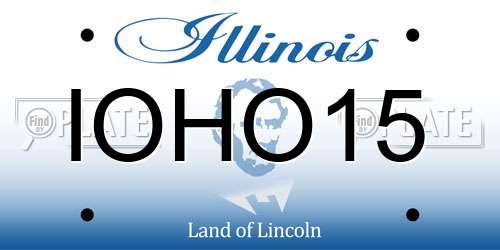 IOHO15 Illinois License Plate