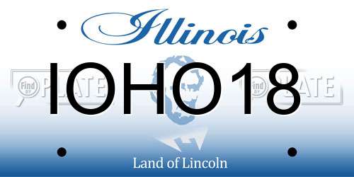 IOHO18 Illinois License Plate