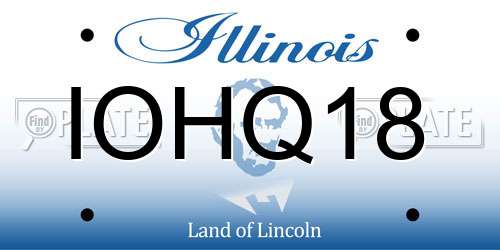 IOHQ18 Illinois License Plate