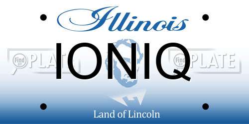 IONIQ Illinois License Plate