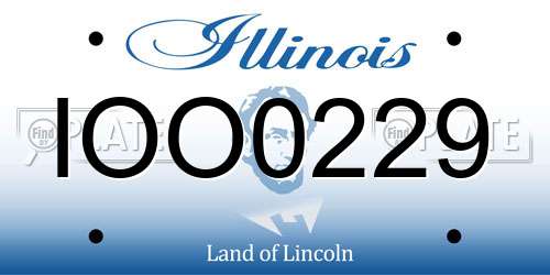 IOO0229 Illinois License Plate