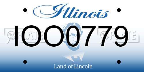 IOO0779 Illinois License Plate