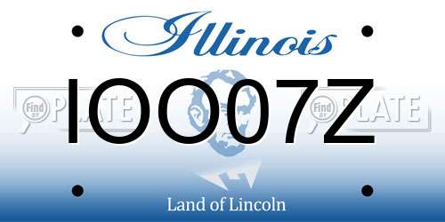 IOO07Z Illinois License Plate