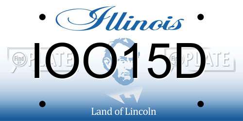 IOO15D Illinois License Plate