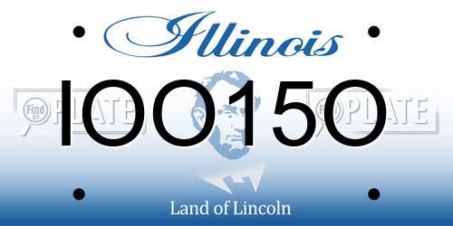 IOO15O Illinois License Plate