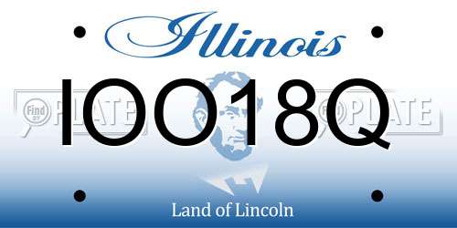IOO18Q Illinois License Plate