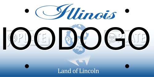 IOODOGO Illinois License Plate