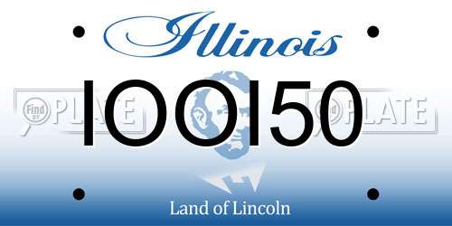 IOOI50 Illinois License Plate