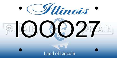 IOOO27 Illinois License Plate