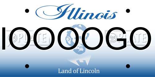 IOOOOGO Illinois License Plate