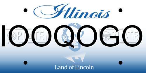 IOOQOGO Illinois License Plate