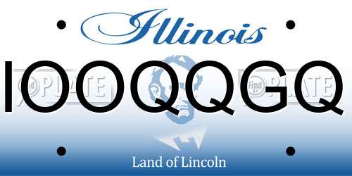 IOOQQGQ Illinois License Plate