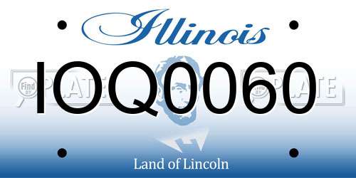 IOQ0060 Illinois License Plate